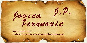 Jovica Peranović vizit kartica